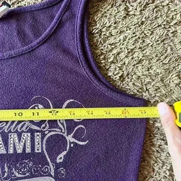 RARE Y2K Cinderella Miami Pop Stars Paris Hilton Bedazzled Tank Top - Picture 8 of 10